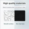 thumbnail image 5 of 11.8x31.5 Inches Topographic Contour Large Gaming Mouse Pad Mat with Stitched Edge Non-Slip Rubber Base Washable Resilient for Office Computers Laptop Table Mouse Pads Mats Accessory (White-3), 5 of 6