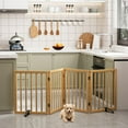 thumbnail image 7 of Semiocthome Foldable Dog Gate Bamboo Extra Wide Pet Gate with 2 Metal Stand for Indoor,Natural,74"W, 7 of 7