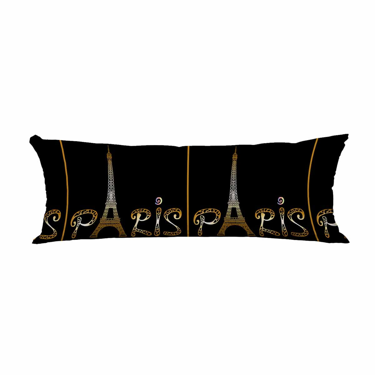 PKQWTM Paris with Eiffel tower Long Body Pillow Case Cover ...