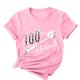 thumbnail image 4 of Camisetas de Cuello de Tripulación de Manga Corta para Mujeres Carta Impresa Camiseta 95% Poliéster 5% Spandex, Manga Corta Cuello Redondo Top Casual para Diario, 4 of 5