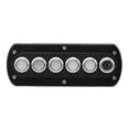 thumbnail image 3 of 6-Gang Marine & RV Rocker Switch Panel with Blue LED, 12V 20A Heavy-Duty, IP66 Waterproof, ABS+Carbon Fiber Vinyl+Stainless Steel Construction, 64x169mm Size, Includes Labels, Screws, Stainless Steel, 3 of 6