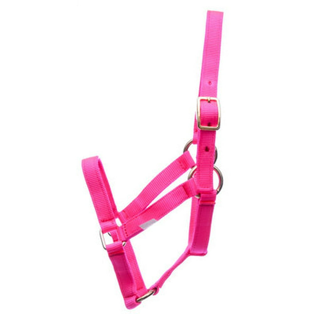 Jeffers Nylon Grow With Me Horse Halter Hot Pink