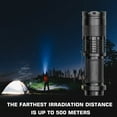 thumbnail image 4 of Flashlight,DFITO 4PCS Tactical Torch, IPX6 Waterproof Torch, Super Bright LED, Scalable, Pocket Size Small LED Torch Suitable for Hiking/Camping/Emergency, Black, ZJ08, 4 of 12