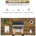 thumbnail image 3 of Computer Desk 48'' Simple Desk with Adjustable Feet, Large Office Desk with Metal Legs, Modern Steel Frame Wood Study Desk for Home Office, Vintage, 3 of 7