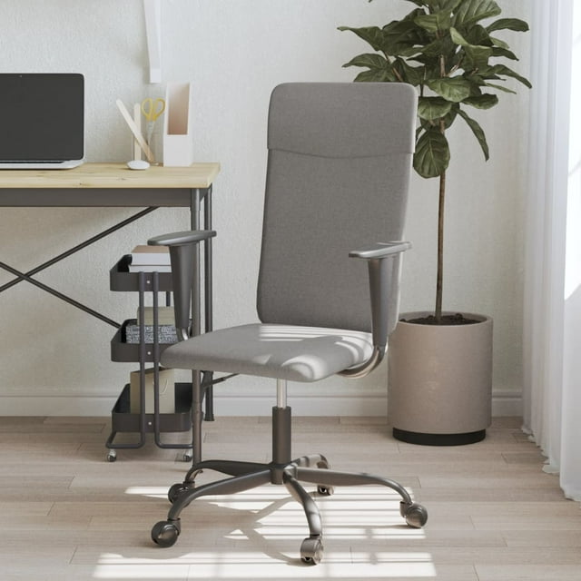 vidaXL Chaise de Bureau Tissu Gris Foncé
