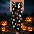 thumbnail image 2 of Domzest Halloween Womens Pajama Pants Pumpkin Ghost Bat Graphic Drawstring Elastic Waisted Pj Bottoms Cute Wide Leg Pajama Bottoms Dark Gray XL, 2 of 6