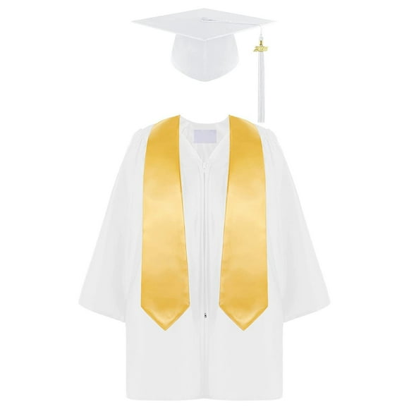 Children Preschool Graduation Cap and Gown Graduation White Cap and Gown Outfit Graduation Gift 10-12 Years Boys Outfit