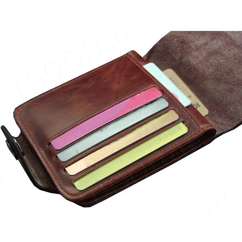 Practical Men Cowboy PU Leather Card Bifold Wallet Multi Clutch Pocket Purse Q