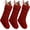 Burgundy * 3pcs, variant on 4 Pack Christmas Stockings, 14 Inches Cable Knitted Stocking Gifts & Decoration for Family Holiday Xmas Party Decor