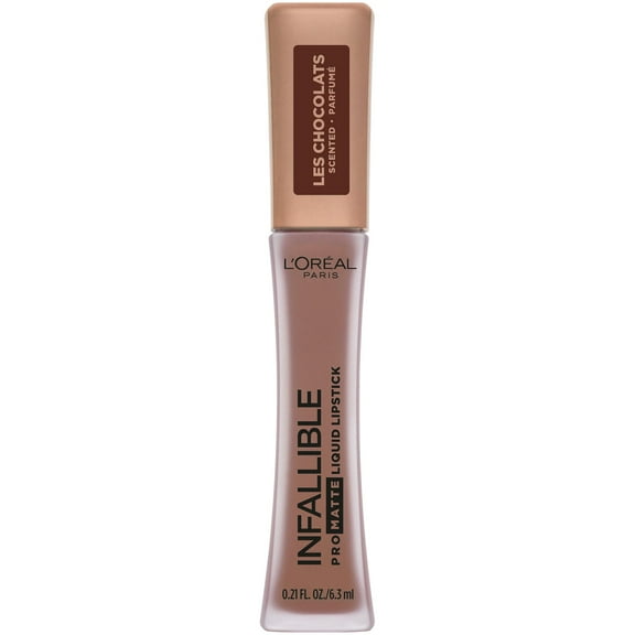 L'Oreal Paris Infallible Pro Matte Les Chocolats Scented Liquid Lipstick, Bittersweet, 0.21 fl. oz.