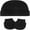 Black, variant on Zando Baby Hat Mittens Newborn Hats for Boys Baby Hats 0-6 Months Winter Beanie Caps 3 Pack 2 0-6 Months