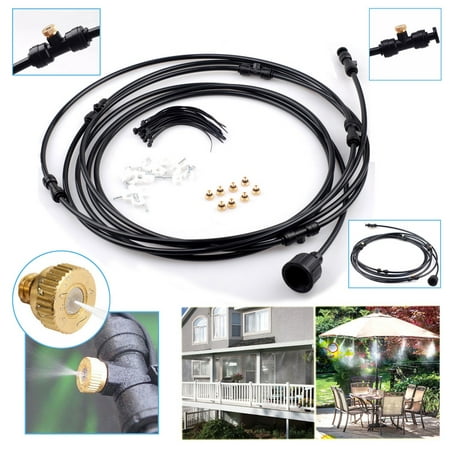 Low Pressure Misting Kit, 10ft Portable Outdoor Patio Garden Water Cooling