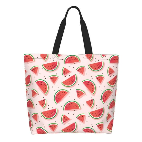 Sigee Watermelon for Large Capacity Shopping Bag with Inner Pocket, Women's Shoulder Bag Handbag