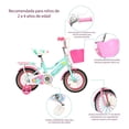 thumbnail image 3 of Bicicleta Entrenadora De Niños Aeiou Qk-08 Canastilla R12 Verde, 3 of 4