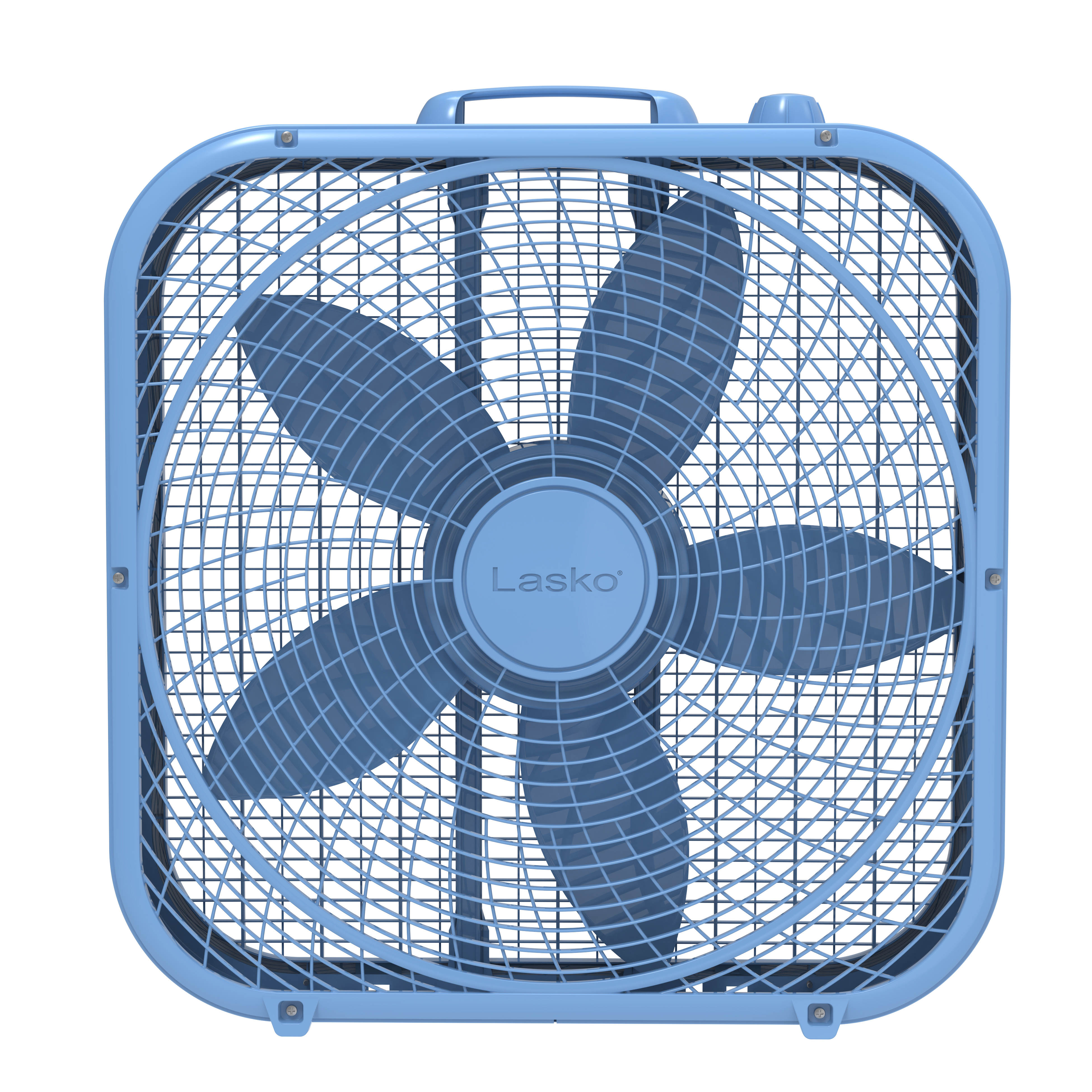 Lasko 20" Cool Colors 3-Speed Box Fan with Weather-Resistant Motor, Blue, 22.5" High, B20310, New - image 2 of 7