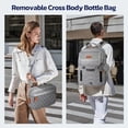 thumbnail image 2 of Diaper Bag Backpack,29L-45L Expandable Large Baby Bag for 2 Kids/Twins, with Removable Cross Body Bottle Bag for Mom/Dad,Stylish Nappy Bag Gift for Boys/Girl-Mothers Day Gifts-Elegant Grey, 2 of 6
