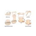 thumbnail image 4 of BLISSFUL STEP Rhinestone Stiletto Heels Open Toe Ankle Strap Sandals for Women Champagne (Size 7), 4 of 7