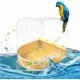 thumbnail image 4 of Baño para pájaros Casa de baño semicircular con techo 15X15X15cm para periquitos canarios y loros -, 4 of 5