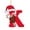 K, variant on chaungfeng 26 Letter Ornaments Christmas Tree Decoration, 3.1in Personalized Christmas Letter Tree Hanging Pendant, Xmas Alphabet for DIY Craft Ornaments, for Family Holiday Party (D)