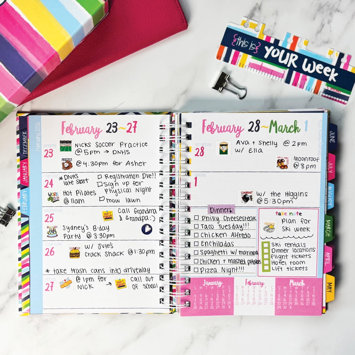 Reminder Binder® Planner Chevi Party (Jan 2026 - June 2027)