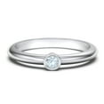 thumbnail image 1 of Classic Bezel Set Birthstone Ring - Aquamarine (March), 1 of 4