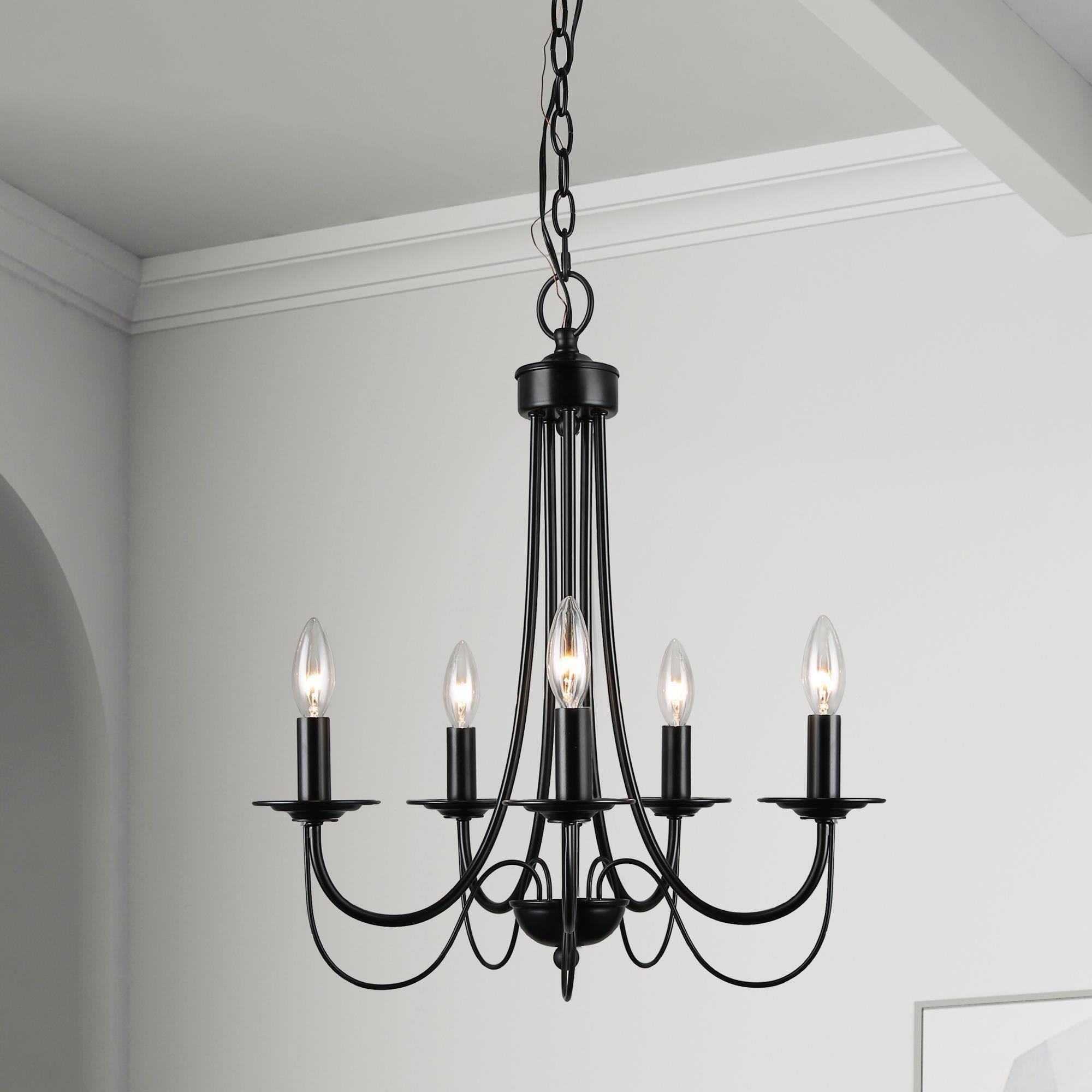 LNC Mocha 5-Light Black Modern/Contemporary Chandelier LNC Mocha 5-Light Black Modern/Contemporary Chandelier