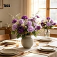 thumbnail image 6 of Artificial Flowers Like Real Artificial Bouquet, Mixed Silk Artificials Roses Bouquet with Daisy Chrysanthemum White Flowers for Centerpiece Table Wedding Party, Available in 7 colors, 6 of 7