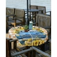 thumbnail image 2 of Outdoor Tablecloth with Umbrella Hole Zipper,Blue Truck Summer Sunflowers Waterproof Zippered Table Cloth for Square Tables,Country Farmhouse Plaid Patio Table Covers for Indoor Pinic Party, 2 of 6