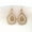 Gold, variant on Two Tone Filigree Lattice Lace Floral Teardrop Earrings Women Fashion Jewelry