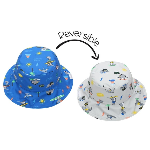Flapjacks - Kids Patterned Sun Hat - Dino - Medium