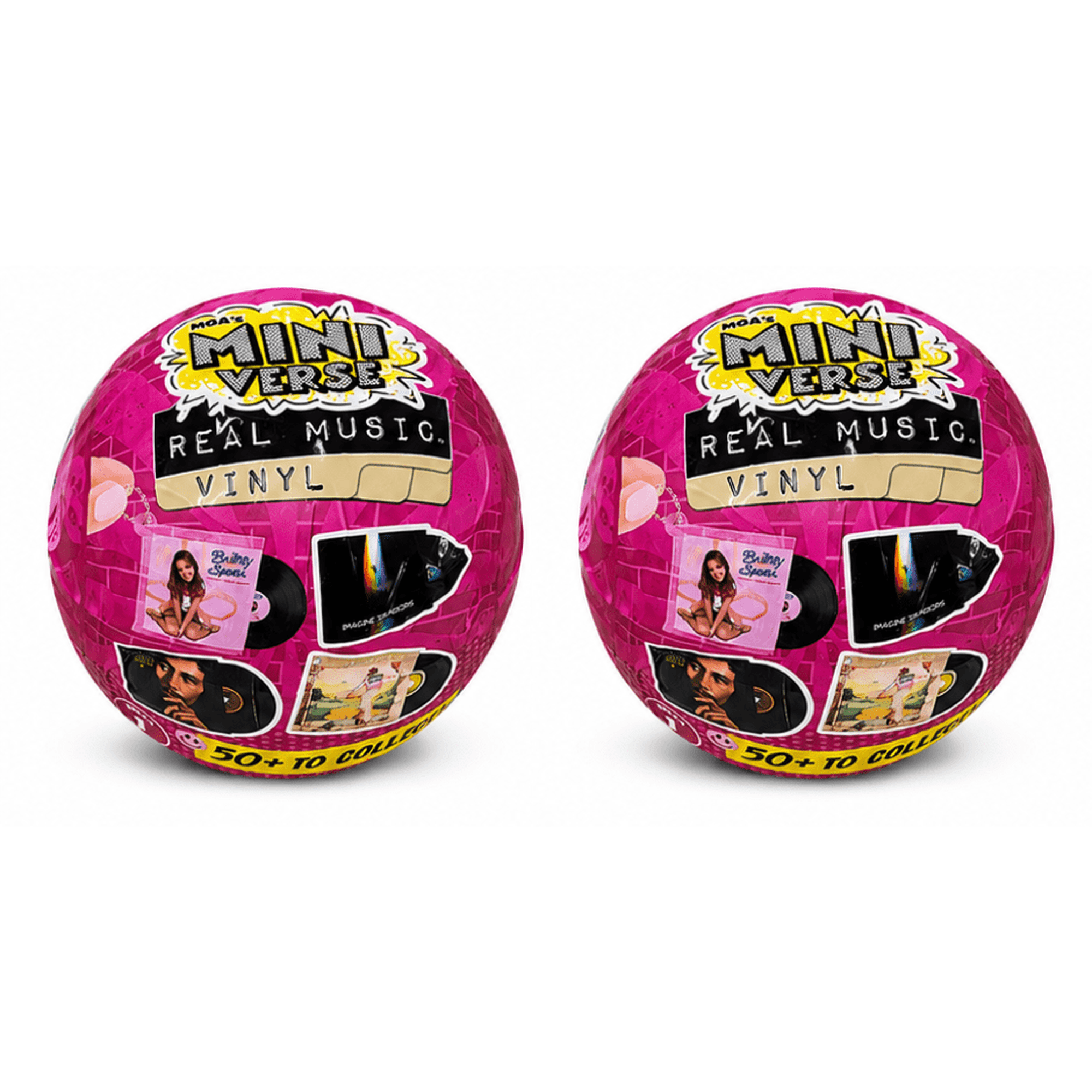 MGA's Miniverse Real Music Mystery Mini Vinyl Records Series 1 Collectible Capsules 2 Pack