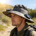 thumbnail image 5 of FUZHIQ Unisex Solar Fan Hat, Wide Brim Sun Hat with Three Fans Rechargeable UV Protection Cooling Sun Hat for Fishing Hiking Camping Beach Outdoor Activities,42cm, 5 of 6