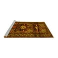 thumbnail image 2 of Ahgly Company Machine Washable Indoor Round Persian Yellow Traditional Area Rugs, 7' Round, 2 of 4