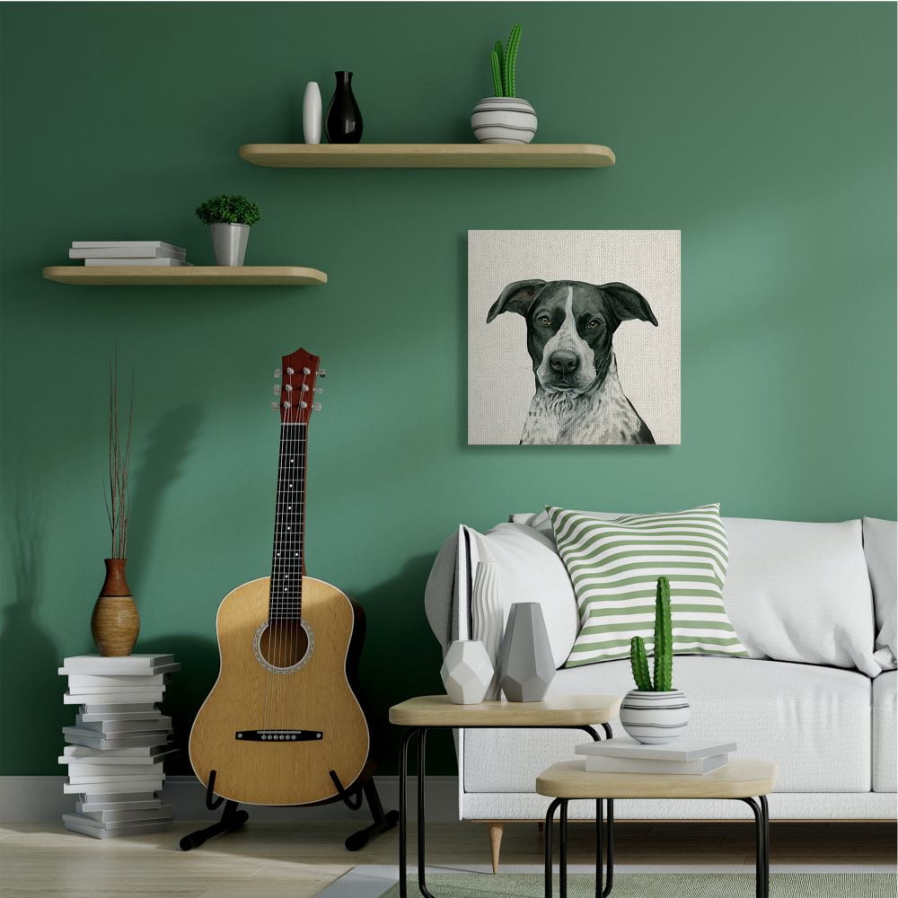 Stupell Industries Intriguing Dalmatian Mix Dog Breed Pet Portrait Designed by Grace Popp