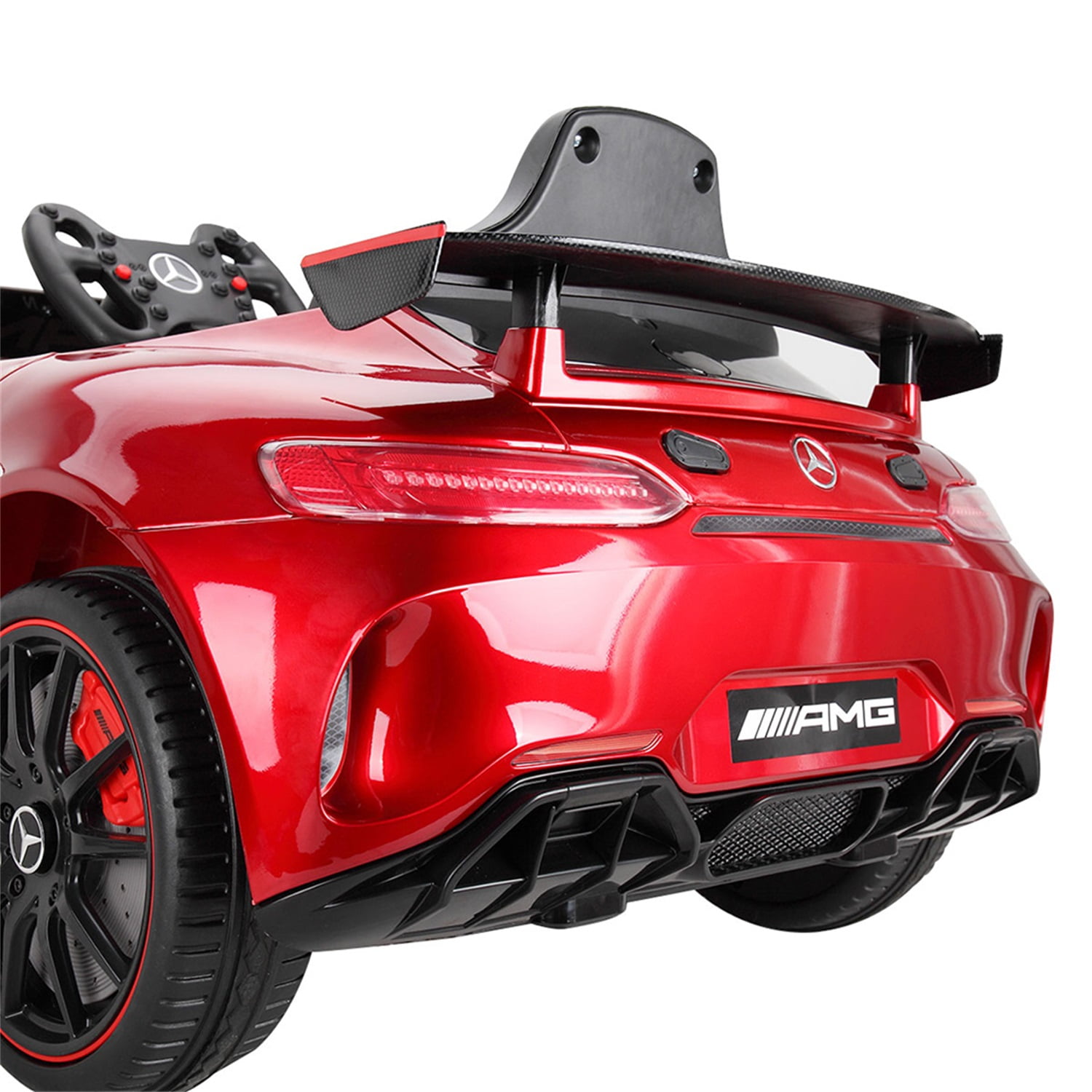 CIPACHO Licensed Benz GT 12V Powered Ride On Toy Car Electric Car for Kids 3-6 Years with MP3, Radio, Speed Shift, LED Lights, Red CIPACHO Licensed Benz GT 12V Powered Ride On Toy Car Electric Car for Kids 3-6 Years with MP3, Radio, Speed Shift, LED Lights, Red