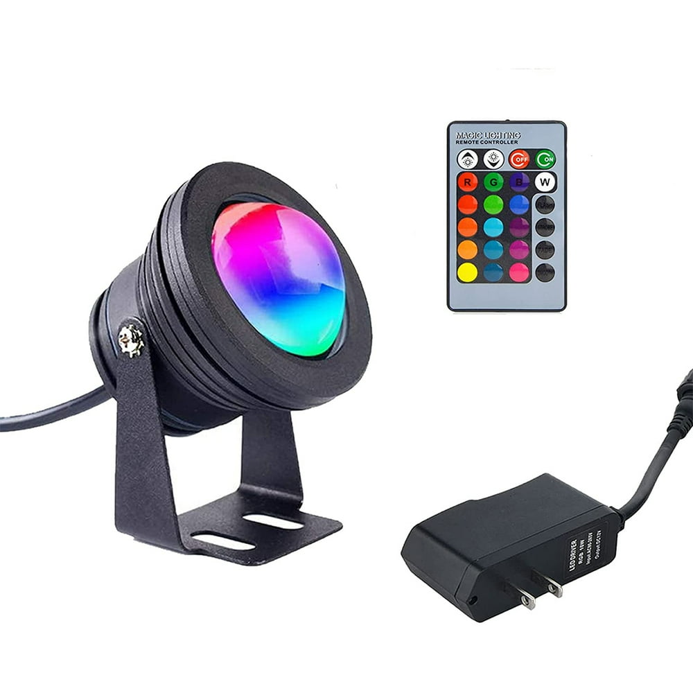 RC RGB Flood Light 16 Colors Landscape Flood Light 180° Color Changing LED Spotlight Walmart