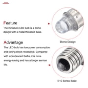 Uxcell 3V E10 White Light Mini LED Flashlight Bulbs 5 Count