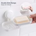 thumbnail image 4 of Soporte para jabón con ventosa, sin perforación y soporte para jabón reutilizable, instalación de 1 segundo, soporte para jabón de ducha recargable, 5 kg, soporte impermeable para pared de azulejos, baño - Blanco JM, 4 of 4