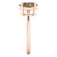 thumbnail image 3 of Clara Pucci 14K Rose Gold 2ct Champagne Solitaire Ring for Women, 3 of 7
