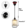 thumbnail image 2 of KAYYELAMP Hanging Light Crystal Lampshade Black Base E26 Connection Modern Design Pendant Lamp Replacement Downlight for Kitchen Sink Dining Table Loft(No Bulb), 2 of 7