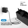 thumbnail image 2 of Cargador de batería HKY U65 65W USB-C PD con cable de 1,8 m 110-240 V, 2 of 9