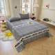 thumbnail image 4 of Juego de sábanas con estampado de cuadros blancos y negros simples, 100 % algodón, transpirable y agradable para la piel, con 2 fundas de almohada, 4 of 5