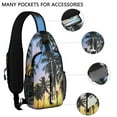 thumbnail image 2 of Hawaiian Hibiscus Sling Backpack – Durable Water-Resistant Shoulder Bag with Tropical Floral and Jungle Leaf Designs, Ideal for Travel and Outdoor Activities, 2 of 5