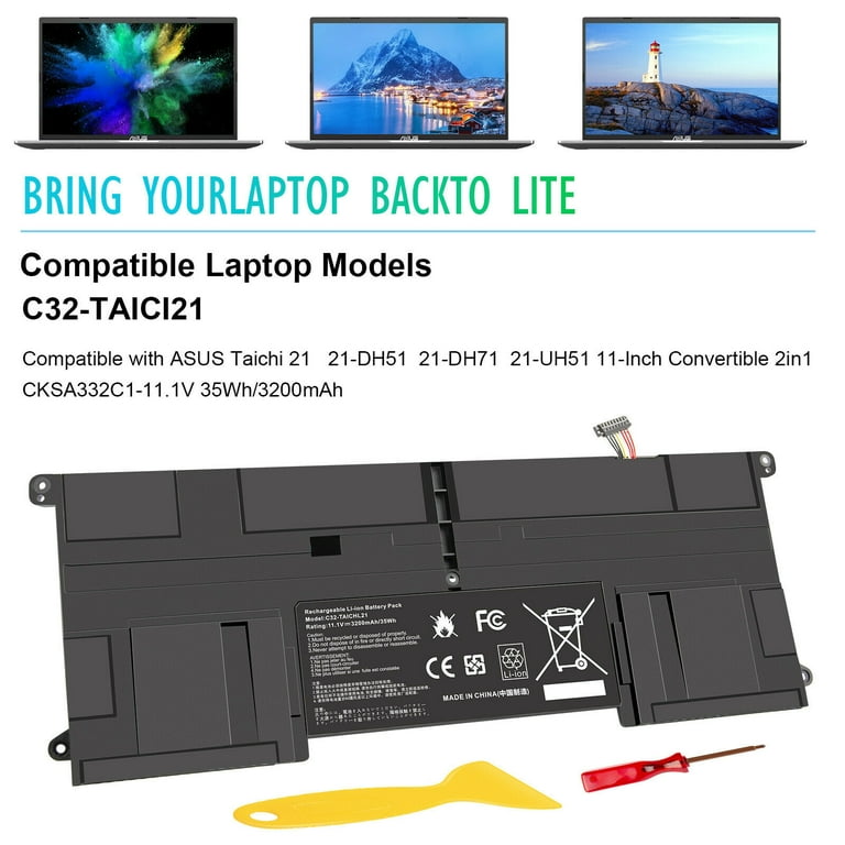 C32-TAICHI21 CKSA332C1 battery For ASUS Ultrabook Taichi 21