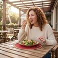 thumbnail image 6 of Braided Round Placemats 15 Inch Woven Table Mats Non- Washable Thin Edge Place Mats for Kitchen Dining Table Decor - Heat Resistant Placemats for Dining Outdoors Parties Use, 6 of 7