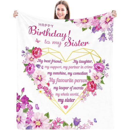 Sister Gifts Blanket Sister Birthday Gifts from Sister Sisters Gifts from Sister Best Birthday Gifts for Women Sister Soul Sister Gifts for Women Throw Blankets 60 x50