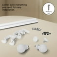 thumbnail image 5 of Ridicili 5/8" Telescoping Double Curtain Rods with Reticulated Ball Finials, White, 84"-120", 5/8 Inches Front and 1/2 Inches Back Double Window Drapery Rod, 5 of 6