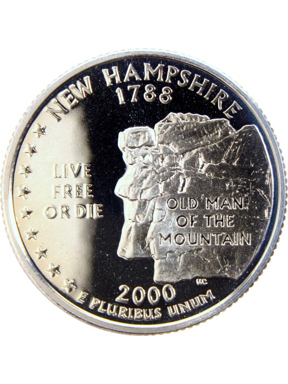 2000 S New Hampshire State Quarter Clad 25c Proof Coin