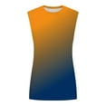thumbnail image 4 of ZCFZJW Workout Tank Tops for Women Casual Tie Dye Gradient Print Summer Sleeveless Camisole Vest Loose Fit Comfy Big and Tall Graphic Fitness Gym Muscle T-Shirts Multicolor#08 XXL, 4 of 4