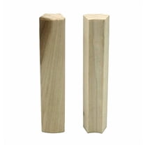 45 Degree Poplar Outside Radius Corner Base Block | 3/4" x 1 1/4" x 6" | 45° Poplar (Paint Grade) Bullnose - Fits 3/4" Radius, Trim Molding (5)